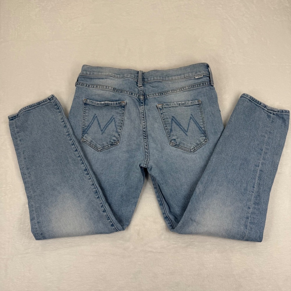 MOTHER Light Wash‎ Straight Leg Button Fly Denim Jeans Womens Size 29 High Rise